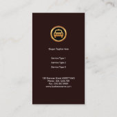 Elegant Red Grunge Golden Borders Taxi Chauffeur Visitekaartje (Achterkant)