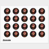 Elegant Red Halloween Masker Grafisch Ronde Sticker (Vel)