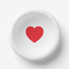 Elegant Red Heart 9 Inch Personalized Paper Bowl Papieren Kommen
