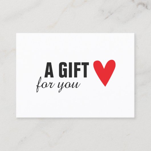 Elegant Red Heart Beauty Cadeaubon Kortingskaartje (Voorkant)