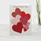 Elegant Red Heart Collage Valentine’s Day Card  Feestdagen Kaart (Voorkant)