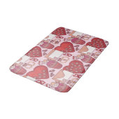 Elegant Red Heart Love Theme Valentine’s Day Gift Badmat (Gekanteld)