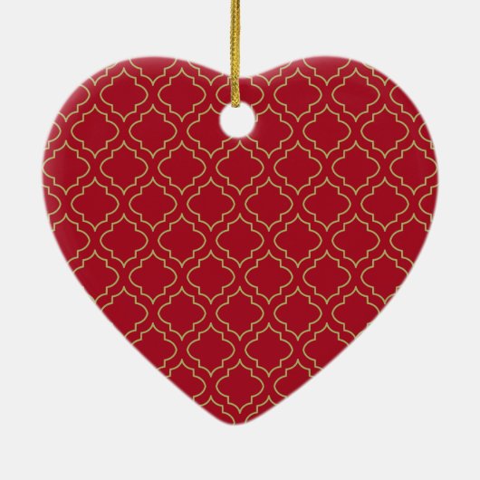 Elegant Red Heart Ornament (Achterkant)