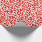 Elegant Red Heart Patroon Cadeaupapier (Hoek)