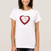 Elegant Red Heart Valentine's Day Girlfriend Gift T-shirt (Voorkant)
