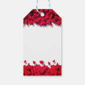 Elegant Red Hearts Cadeaulabel (Achterkant)