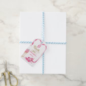 Elegant Red Hearts Champagne glas Cadeaulabel (Met Touw)