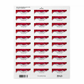 Elegant Red Hearts Etiket (Full Sheet)