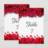 Elegant Red Hearts Kaart (Voorkant / Achterkant)