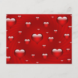 Elegant Red Hearts Love Valentijn Briefkaart