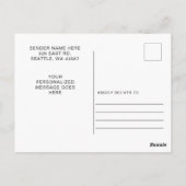 Elegant Red Hearts Love Valentijns Briefkaart (Achterkant)