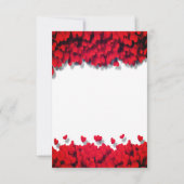 Elegant Red Hearts Rehearsal Dinner Kaart (Achterkant)