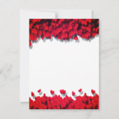 Elegant Red Hearts Rehearsal Dinner Kaart (Achterkant)