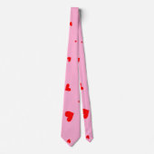 Elegant Red Hearts Valentijnsdag Roze Stropdas (Voorkant)