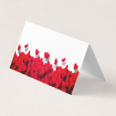 Elegant Red Hearts Visitekaartje (Achterkant)