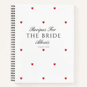 Elegant  Red Hearts Vrijgezellenfeest Recept Notitieboek (Voorkant)