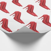 Elegant Red heel shoes Cadeaupapier (Hoek)