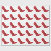 Elegant Red heel shoes Cadeaupapier (Vlak)