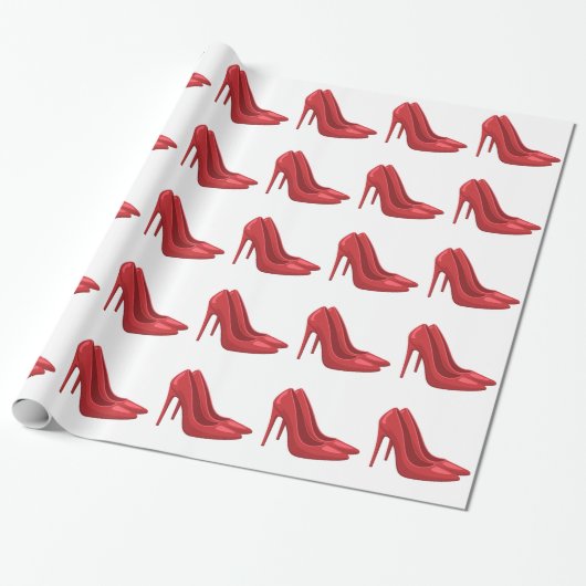 Elegant Red heel shoes Cadeaupapier (Uitgerold)