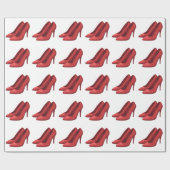 Elegant Red heel shoes Cadeaupapier (Vlak)
