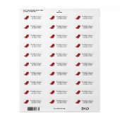 Elegant Red High Heels Return Address label        (Full Sheet)