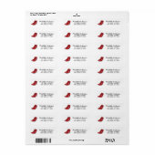 Elegant Red High Heels Return Address label        (Full Sheet)