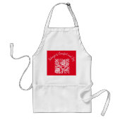 Elegant Red Holiday Season Apron Standaard Schort (Voorkant)