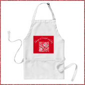 Elegant Red Holiday Season Apron Standaard Schort