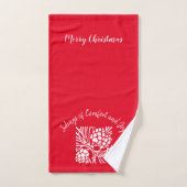 Elegant Red Holiday Seizoen Bad Handdoek (Handdoek)