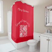 Elegant Red Holiday Seizoen Douchegordijn (In situ)