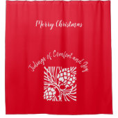 Elegant Red Holiday Seizoen Douchegordijn (Voorkant)