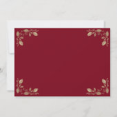 Elegant Red Holly vat kerstfeestdag Kaart (Achterkant)