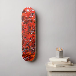 Elegant Red Japanner Leaves Persoonlijk Skateboard