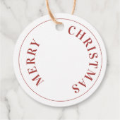 Elegant Red Kardinaal kerstcadeau Label (Achterkant)