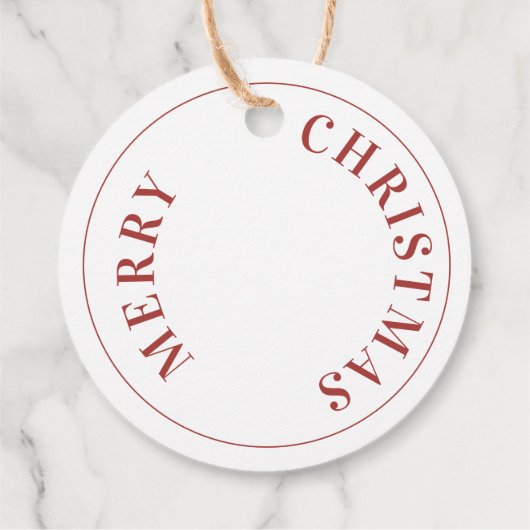 Elegant Red Kardinaal kerstcadeau Label (Achterkant)