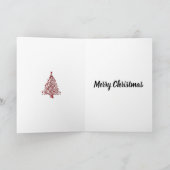 Elegant Red Kerstboom Kaart (Binnen)
