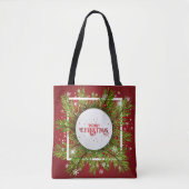 Elegant Red Kerstfeestdag | CANVAS TAS (Voorkant)