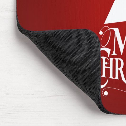 Elegant Red Kerstfeestdag | Mousepad Muismat (Hoek)