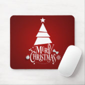 Elegant Red Kerstfeestdag | Mousepad Muismat (Met muis)