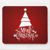 Elegant Red Kerstfeestdag | Mousepad Muismat (Voorkant)