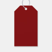 Elegant Red Kerstmis Cadeaulabel (Achterkant)