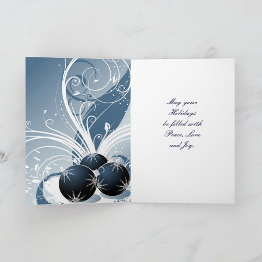 Elegant Red Kerstmis Feestdagen Kaart (Binnen)