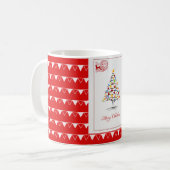 Elegant Red Kerstmis Koffiemok (Voorkant links)