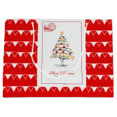 Elegant Red Kerstmis Large Cadeautasje (Voorkant)