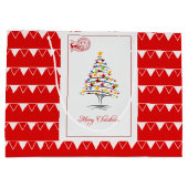 Elegant Red Kerstmis Large Cadeautasje (Achterkant)