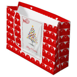 Elegant Red Kerstmis Large Cadeautasje