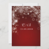 Elegant Red KerstWinter Save the Date (Achterkant)