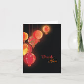 Elegant Red Lantaarns Weddenschap Hartelijk dank Bedankkaart (Voorkant)