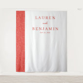 Elegant Red Leaf Texture Wandkleed (Voorkant)