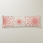 Elegant Red Mandala Geometric Bedroom & Home Texti Lichaamskussen (Achterkant)
